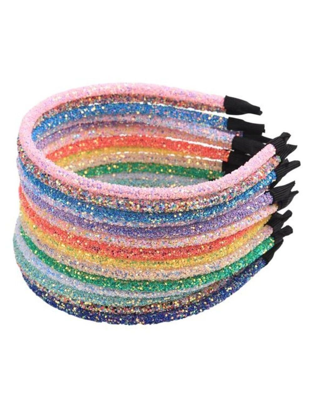 Girls glitter headbands 14pcs skinny sparkly hairbands hair accessories set